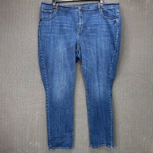Old Navy Womens Size 20 Blue Mid-Rise Curvy Skinny Jeans Denim 5 Pockets